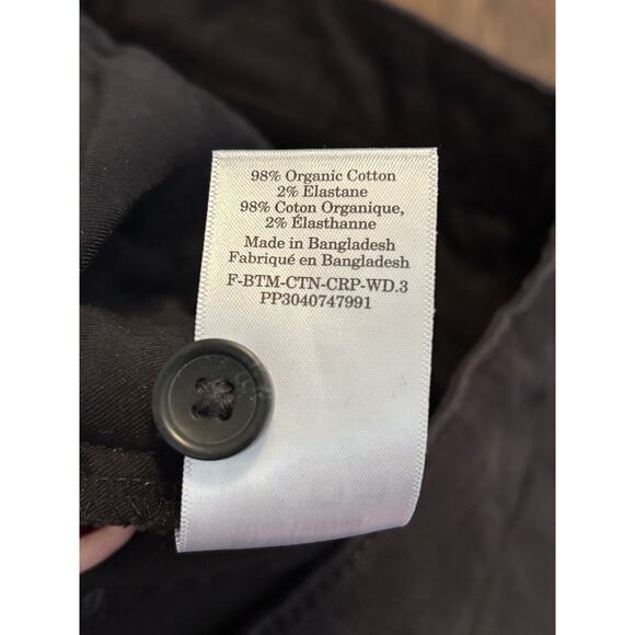 Everlane Womens Size 00 The Organic Wide-Leg Cropped Pant in Black NWT - Picture 6 of 8